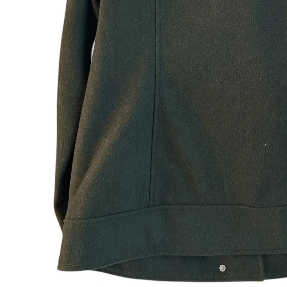 A New Approach Women Moto‎ Jacket Size XL Earthy Green Sherpa Assymetrical Zip